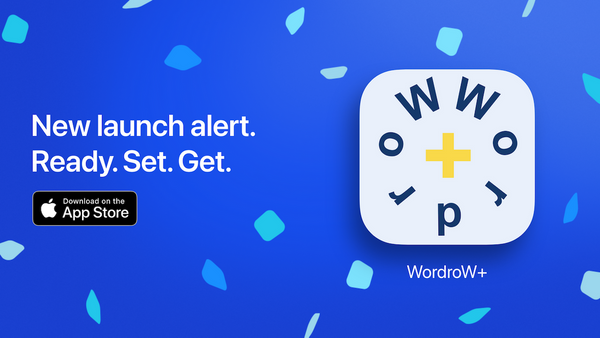 Wordrow+ app on the IOS store